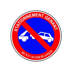 Stationnement gênant art R 37 1 du code de la route