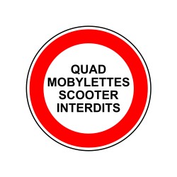 Quad mobylettes scooter interdit