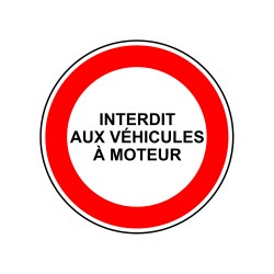 Interdit aux véhicules à moteur