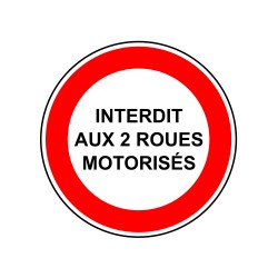 Interdit aux 2 roues motorisés