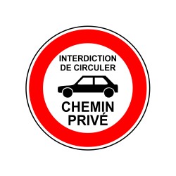 Interdiction de circuler chemin privé