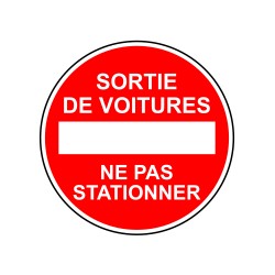 Sortie de voitures ne pas stationner