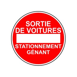Sortie de voitures stationnement gênant