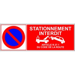 Stationnement interdit article R 37 1 du code de la route