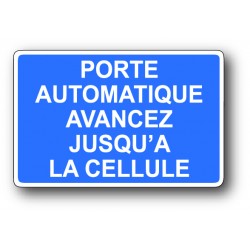 Porte automatique avancez jusqu'à la cellule