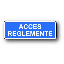 Accès reglementé