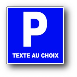 Parking + texte au choix