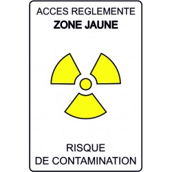 Accès réglemente zone jaune risque et de contamination