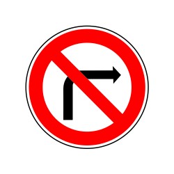 Interdiction de tourner à droite