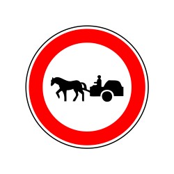 Accès interdit aux véhicule à traction animale