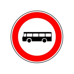 Accès interdit aux véhicule de transport en commun