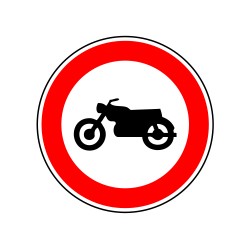 Accès interdit aux motocyclettes
