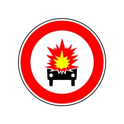Accès interdit aux véhicules transportant des marchandises explosives ou inflammables