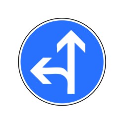 Direction obligatoire tout droit ou à droite