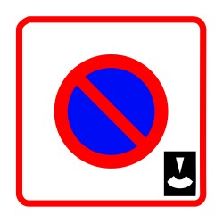 Entrée d'une zone à stationnement contrôlé par disque