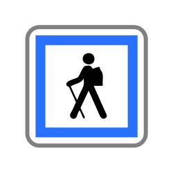 Point de départ d'un itinéraire pédestre