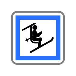 Point de départ d'un télésiège ou télécabine