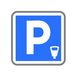 Lieu aménagé pour le stationnement payant