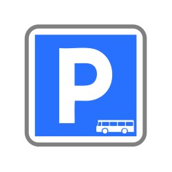 Lieu aménagé pour le stationnement d'autobus