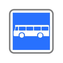 Arrêt stationnement d'autobus