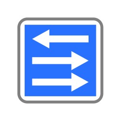 Affectation des voies pour chaque sens de circulation