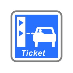 Borne de retrait de ticket de péage