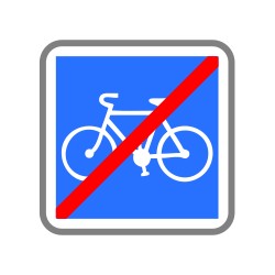 Fin de piste ou bande cyclable