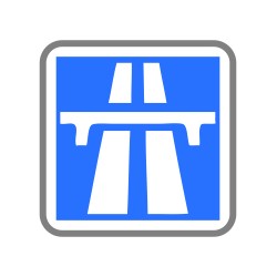 Début d'une section d'autoroute