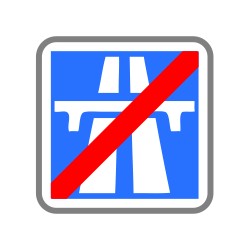 Fin d'un section autoroute