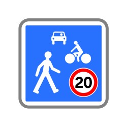 Entrée d'un zone de rencontre