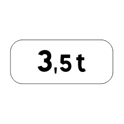 Panonceaux complémentaires - 3,5 t