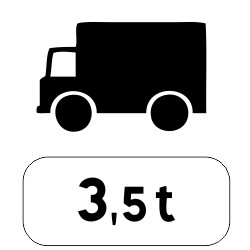 Panonceaux complémentaires - Camion 3,5t