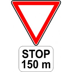 Panonceaux complémentaires - Stop150m