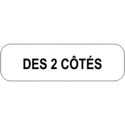 Panonceaux complémentaires - Des 2 côtés