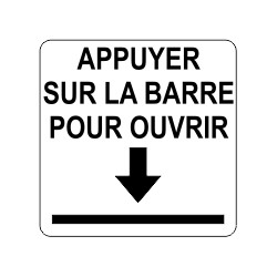 Appuyere sur la barre