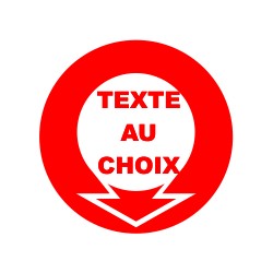 Texte au choix disque incendie