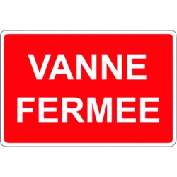 Vanne fermée