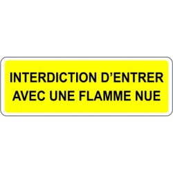 Interdiction d'entrer avec une flamme nue