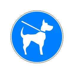 Chien en laisse obligatoire