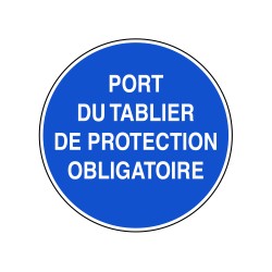 Port du tablier de protection obligatoire