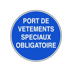 Port de vêtements spéciaux obligatoire