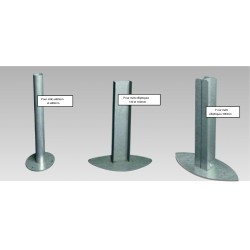 Platines acier galvanise pour mât elliptique de 300 mm